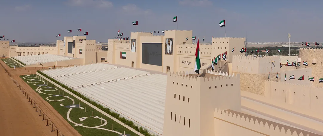 1.	Evolution Scenic cultural scenic fabrication created for the Al Wathba Union Parade 2024. 