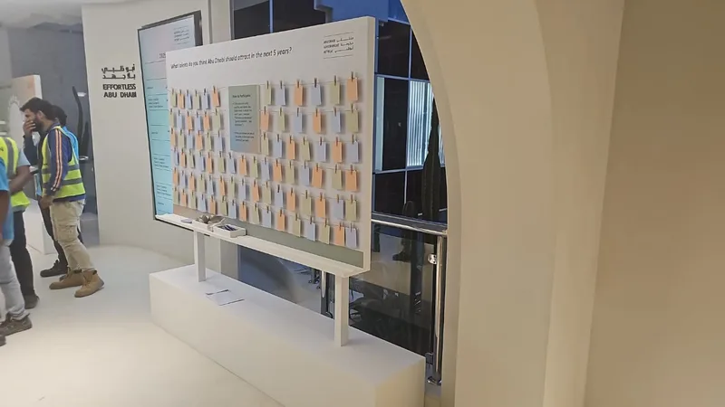 Evolution Scenic timber-framed interactive wall with printed vinyl graphics for the ADEO retreat.