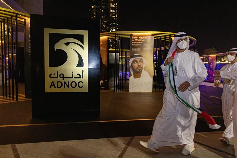 Evolution Scenic ADNOC 50 Faces gallery stands fabricated for the Jubilee Festival in Abu Dhabi.