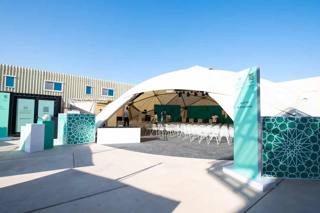 Evolution Scenic main stage and screen surrounds for Al Burda Festival Abu Dhabi.
