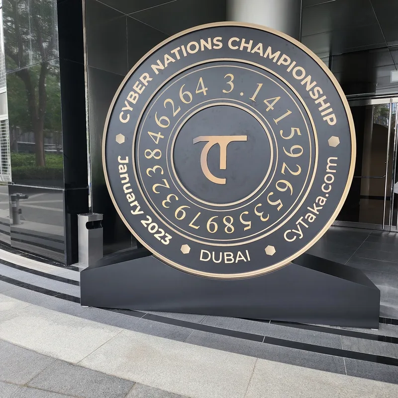 CYTAKA lightbox signage and custom fabricated scenic elements installed within the venue.