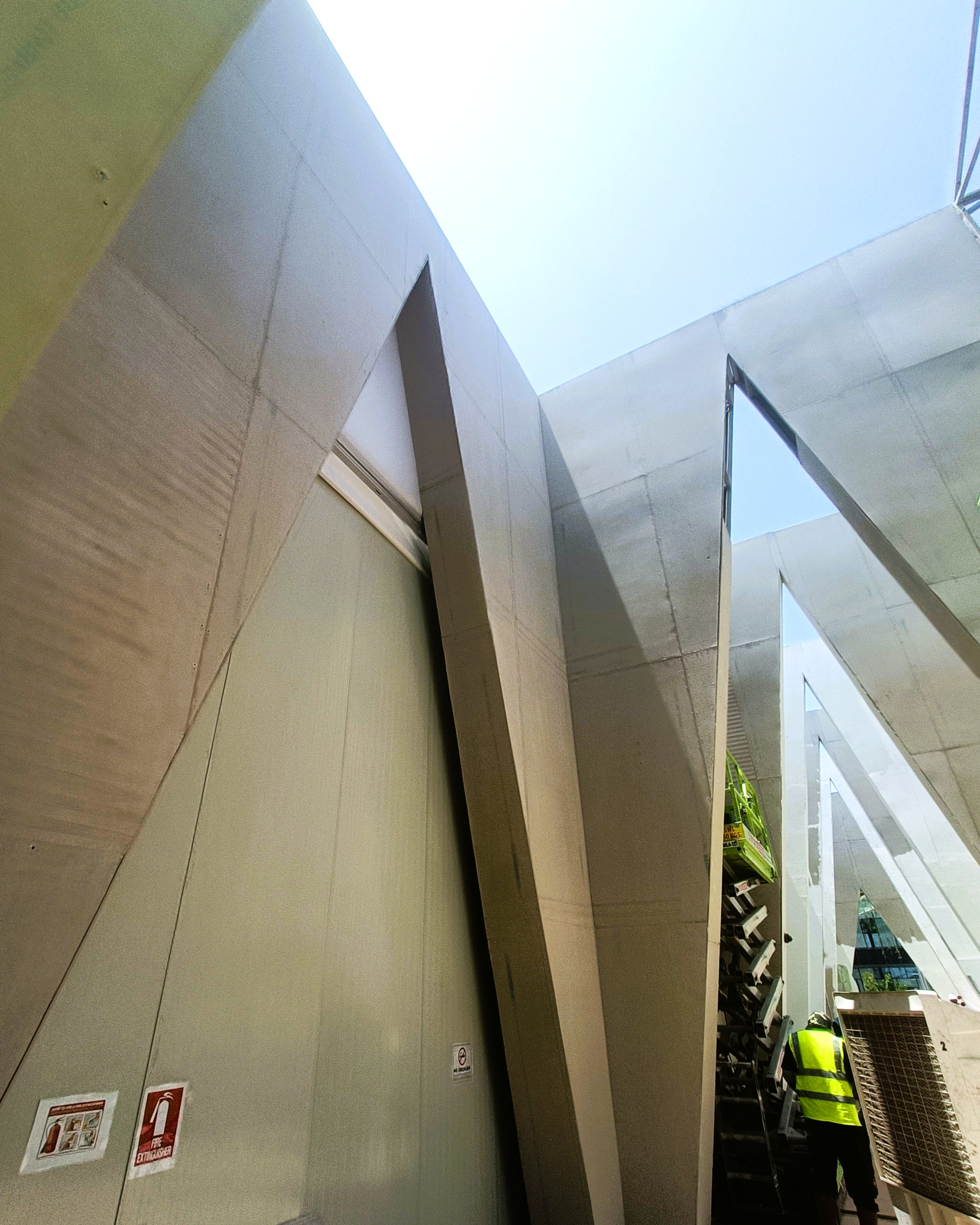 Museum scenic environment adapted with updated graphics and technology while retaining fabricated structures.