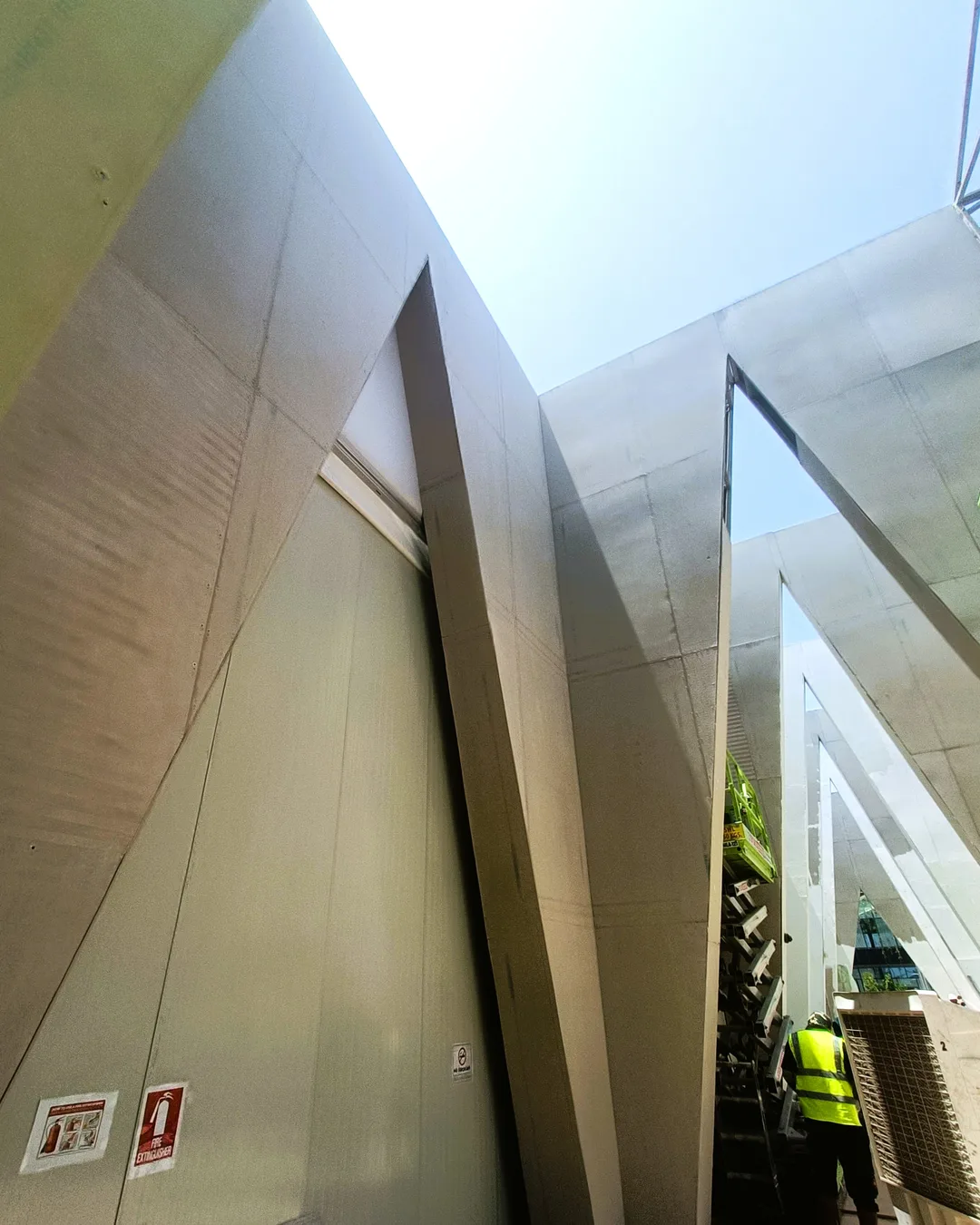 Museum scenic environment adapted with updated graphics and technology while retaining fabricated structures.