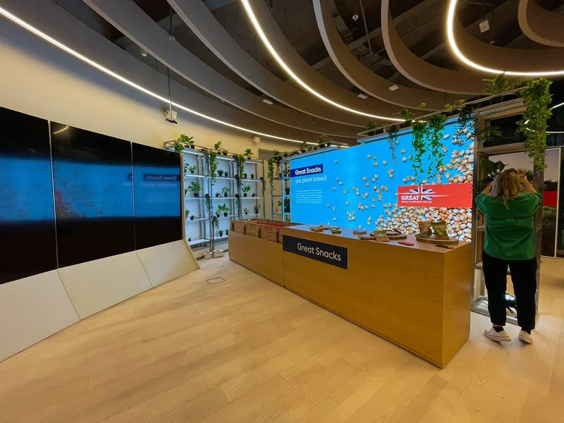 Evolution Scenic fabricated timber and MDF elements integrated into the Expo 2020 pavilion interior.