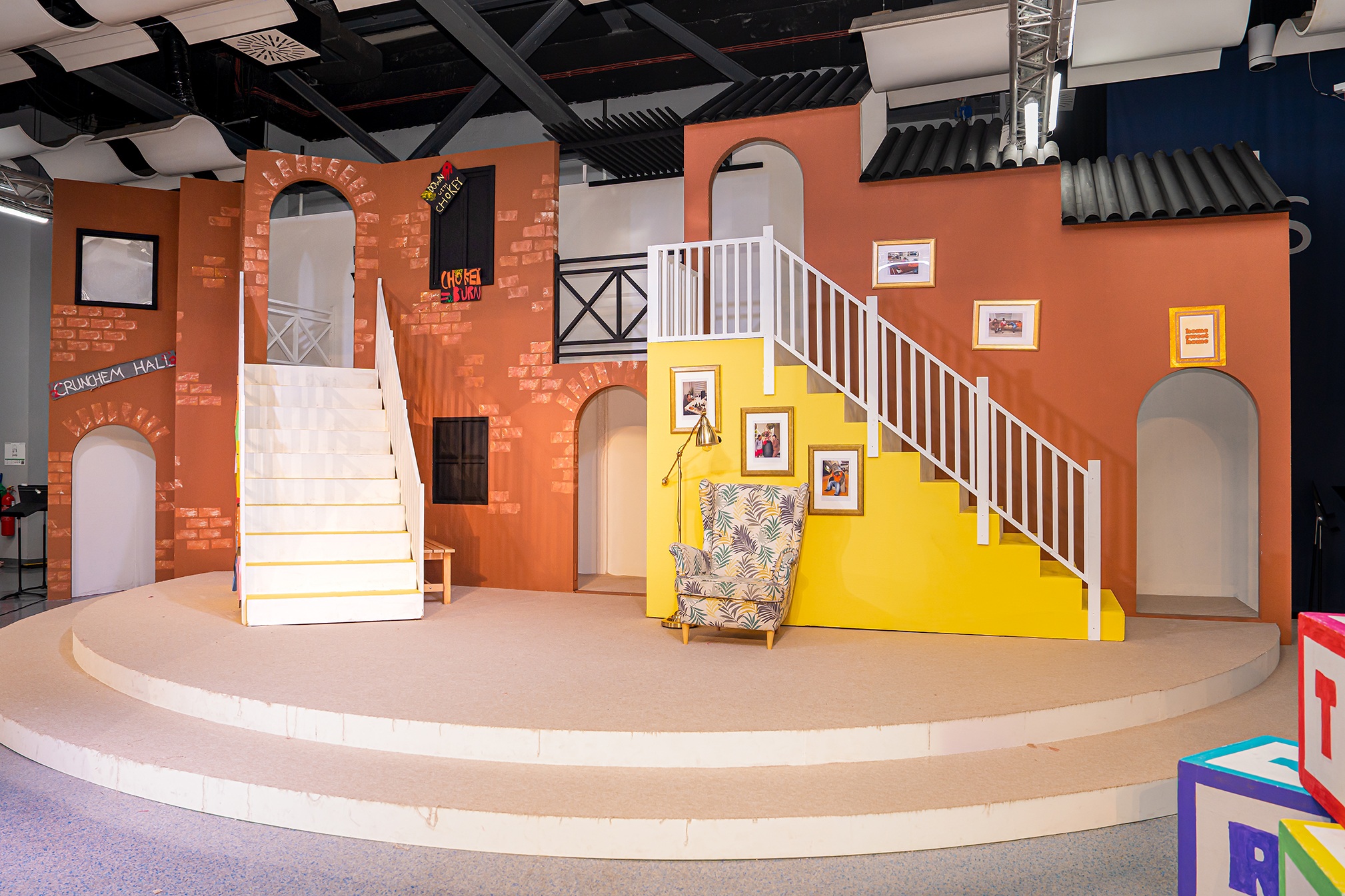 Evolution Scenic finished panel positioned for camera and production lighting evaluation
