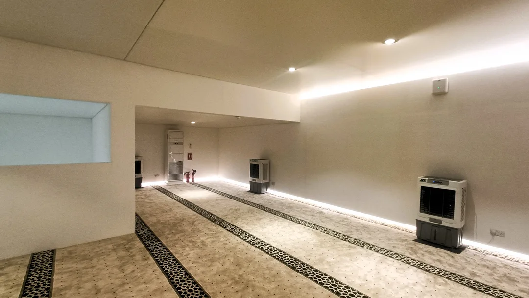 Completed Expo Mosque combining structural fabrication, scenic construction and building services. 