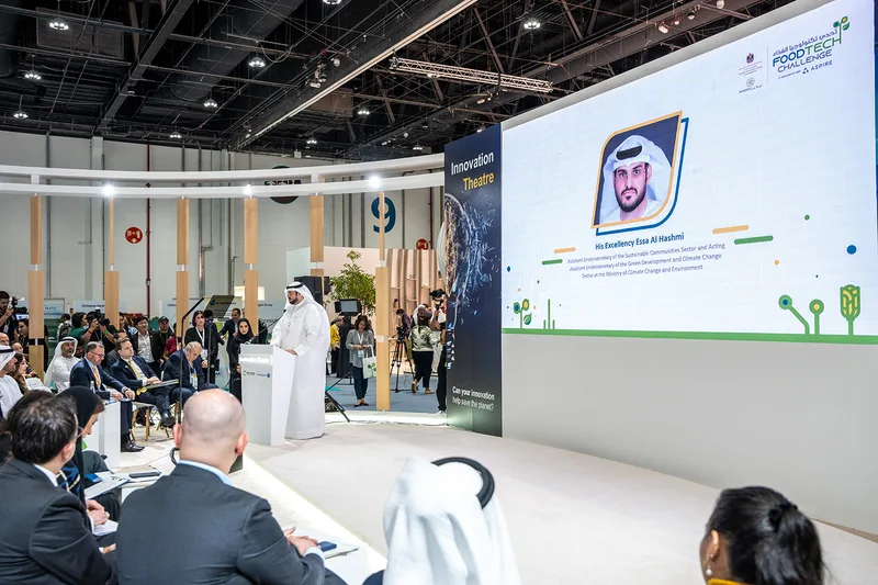 Evolution Scenic bespoke FoodTech Challenge exhibition stand at ADNEC Abu Dhabi