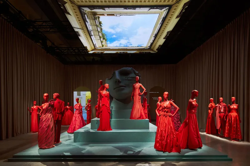 Evolution Scenic fabricated bespoke exhibition environments for the Forever Valentino Exhibition at M7 Doha.