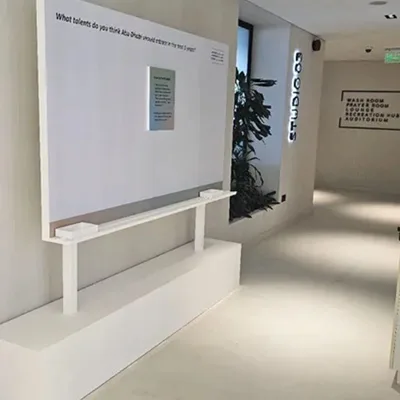 Evolution Scenic freestanding wall system with plywood base and smooth MDF cladding.