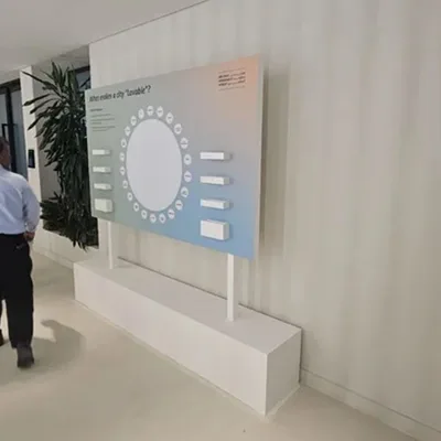 Evolution Scenic custom interactive walls fabricated within Abu Dhabi Executive Office regulations.