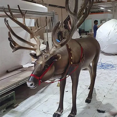 Repainted festive ornament cluster prepared for installation within Expo Winter City Dubai. 