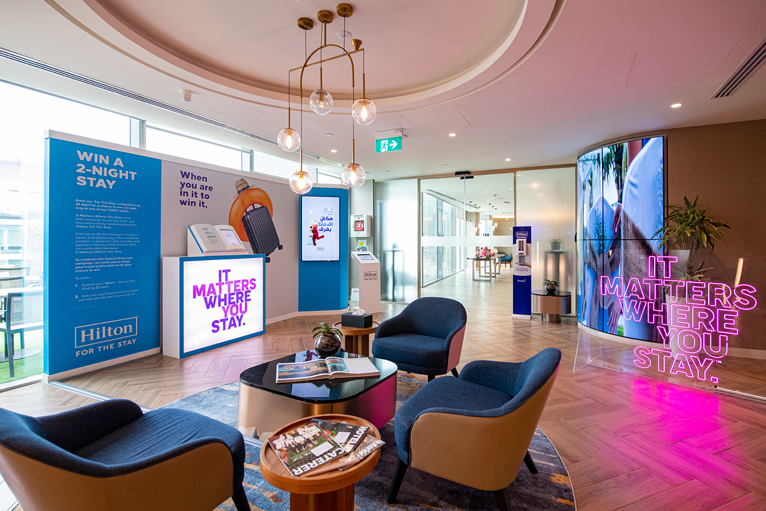 Long-term visitor environment with durable scenic finishes, aligned joinery and integrated displays.