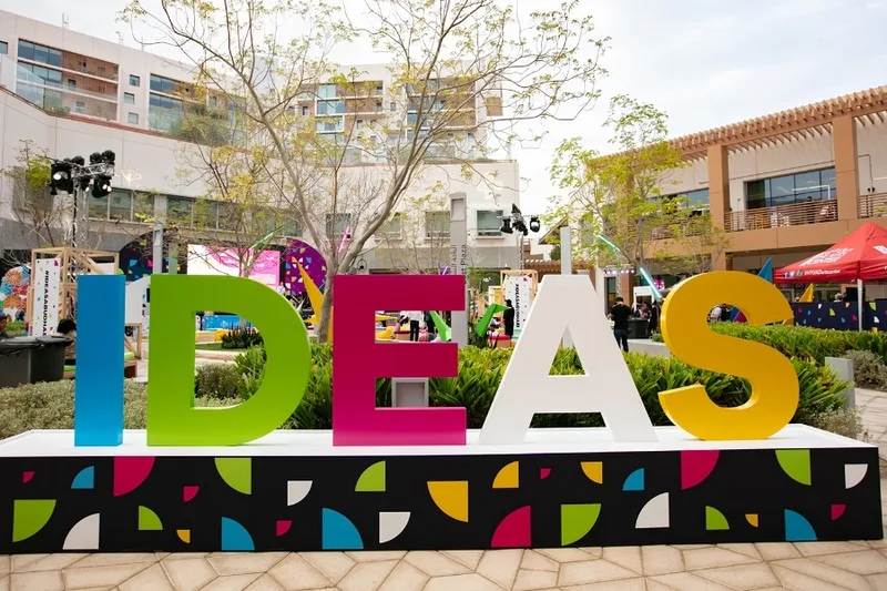 Evolution Scenic custom props and sculptural scenic pieces for Ideas Festival Abu Dhabi.