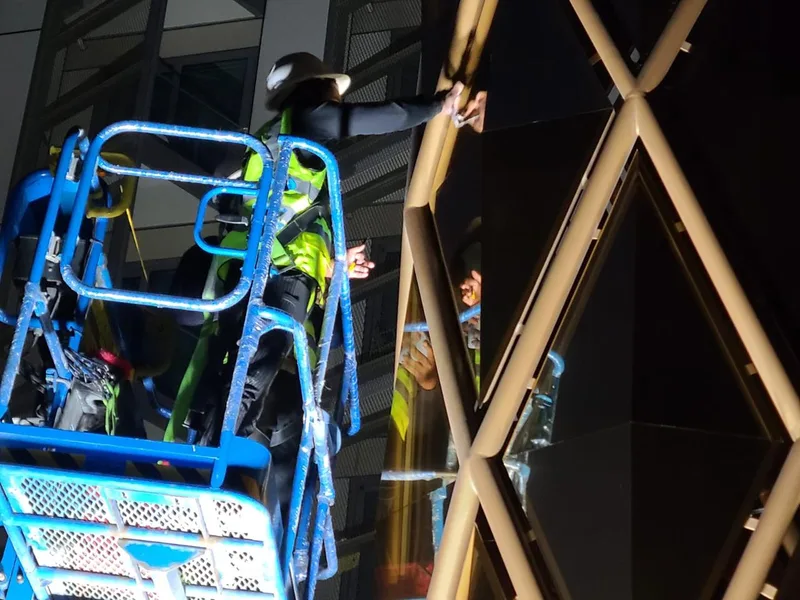 Installation of Minaret at the Expo City Dubai