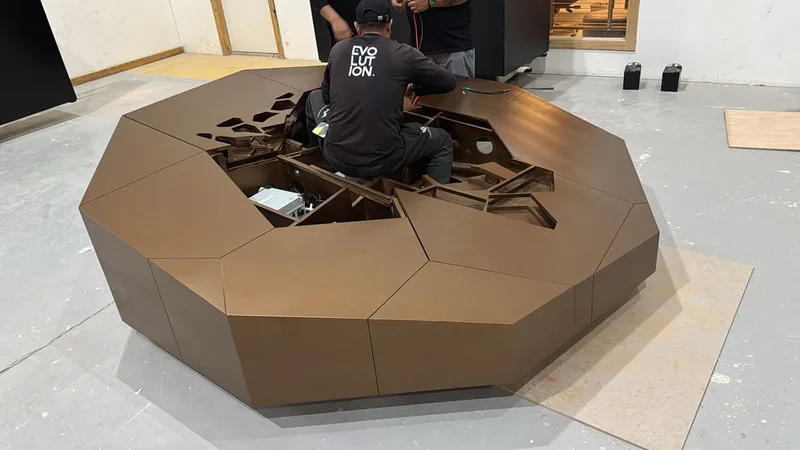 Evolution Scenic temporary scenic installation reassembled within the KSA Pavilion in Japan.