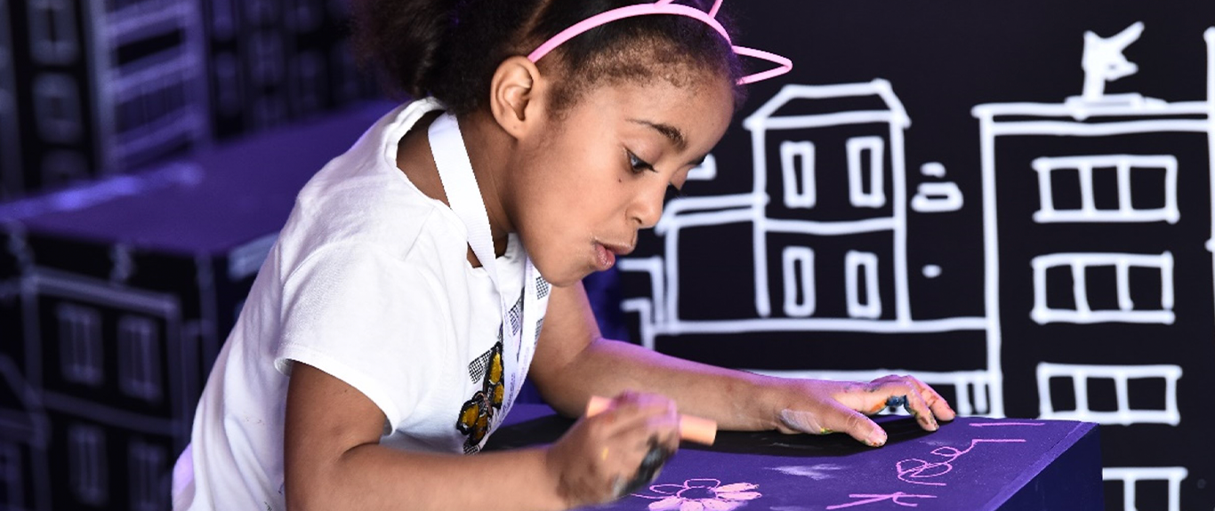 Emirati Children’s Day scenic activity bay fabricated from MDF and plywood panels.