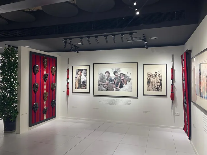 Evolution Scenic modular gallery partitions supporting framed artworks at Expo City Dubai.