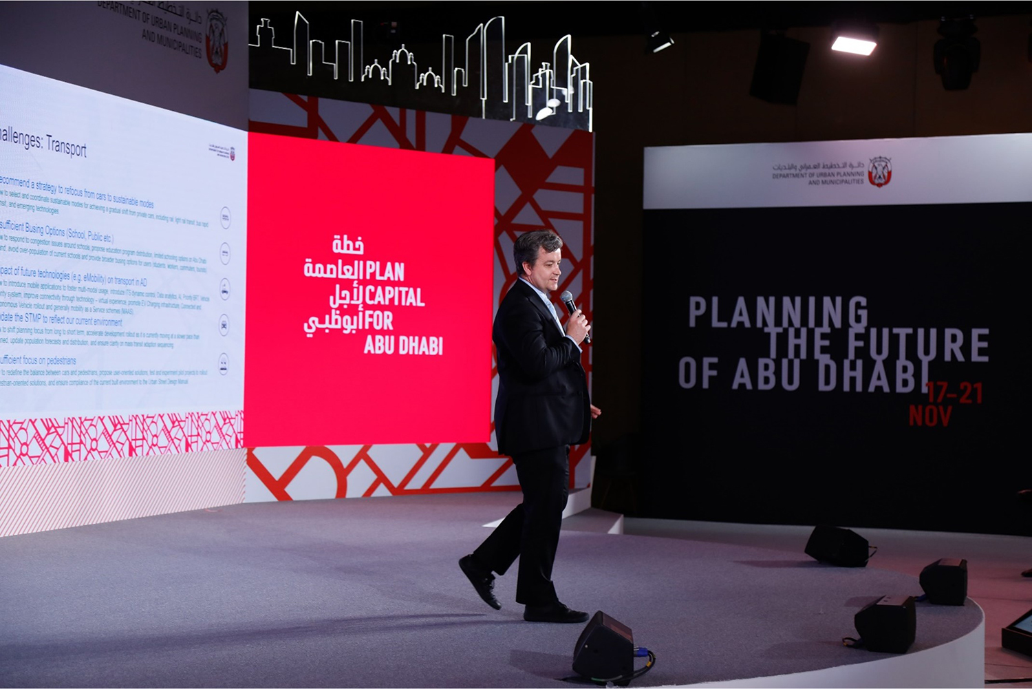 Evolution Scenic PLAN Capital stage with skyline feature and integrated screen surrounds in Abu Dhabi.