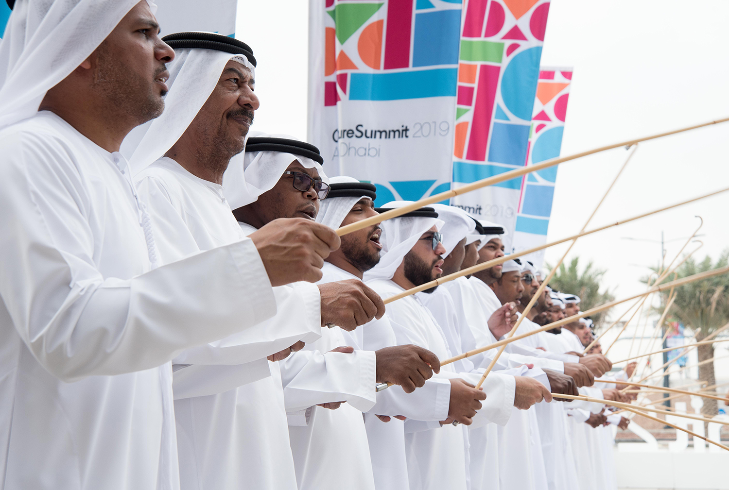 Evolution Scenic freestanding signage and scenic graphics for Culture Summit Abu Dhabi.
