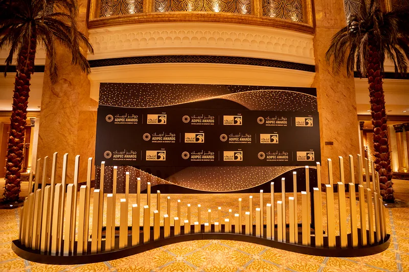 Bespoke awards presentation environment integrating scenic fabrication with  LED technology.  