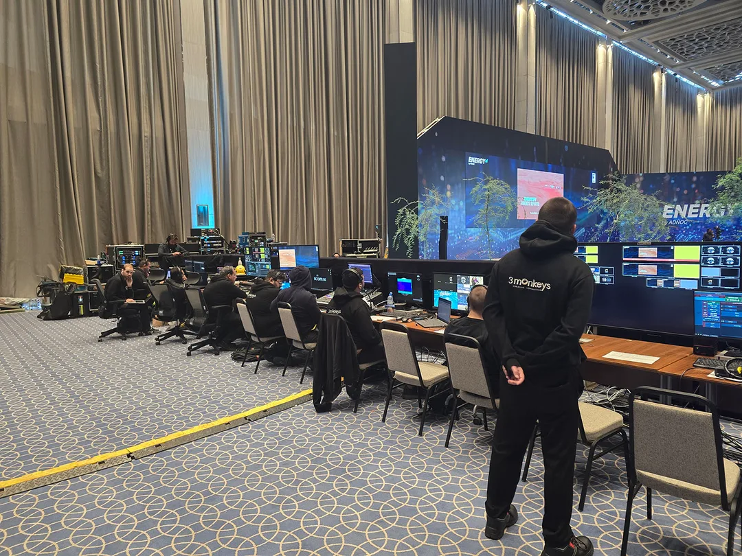Evolution Scenic technical hider counters concealing production equipment within the branded environment.