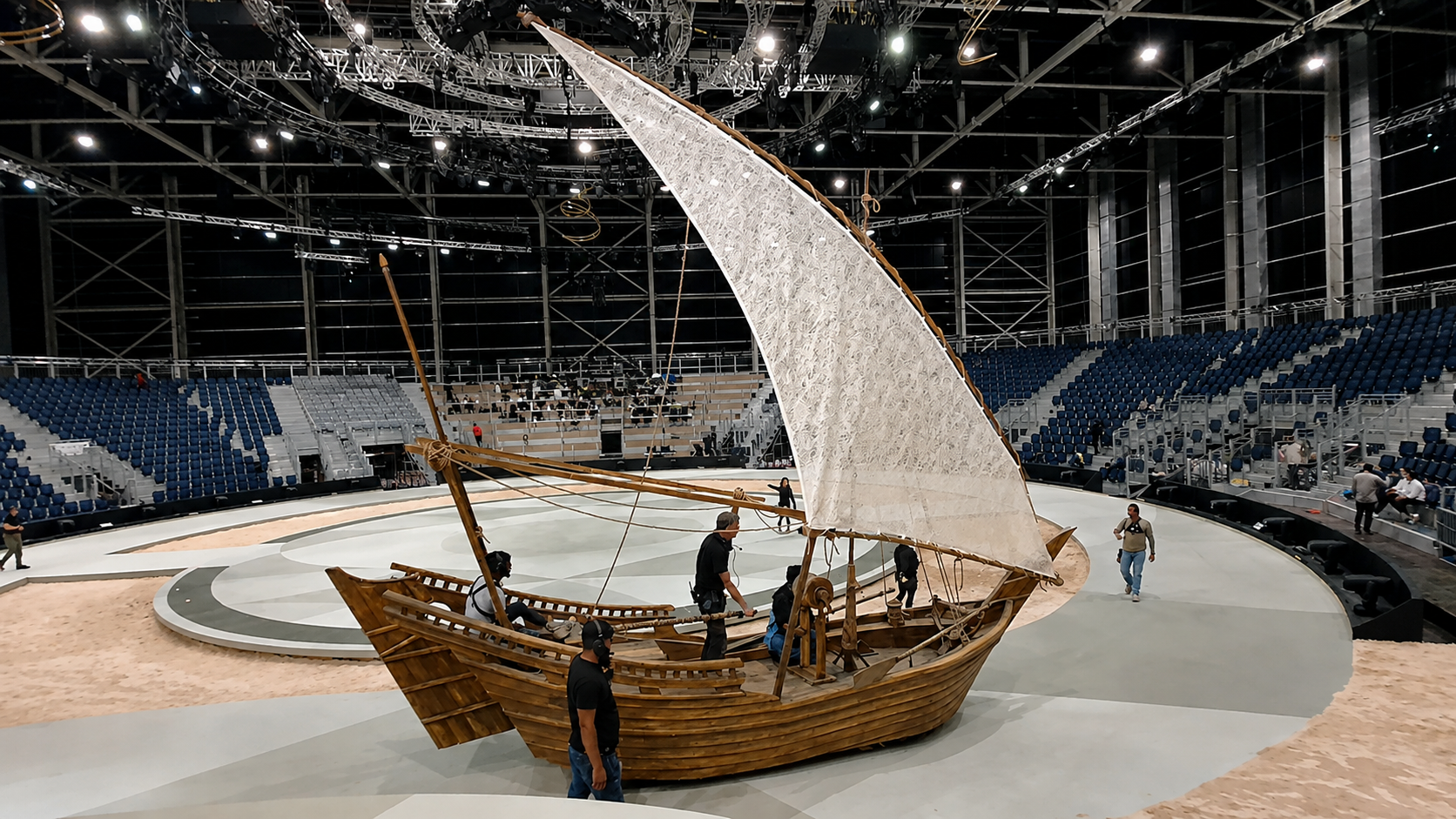 Evolution Scenic land-abra undergoing braking refinements during Terhal rehearsals in Diriyah, Riyadh.