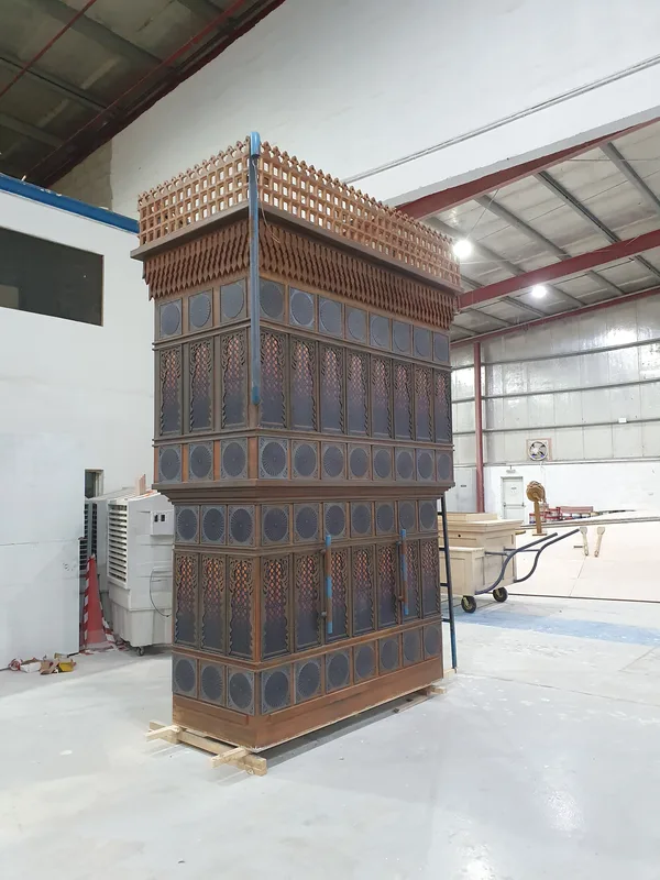Evolution Scenic distressed scenic joinery and painted surfaces on Terhal performance props.