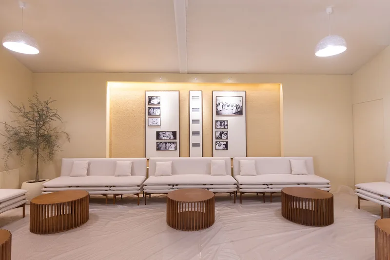 Timber framed scenic walls constructed using plywood and MDF for the parade environment.