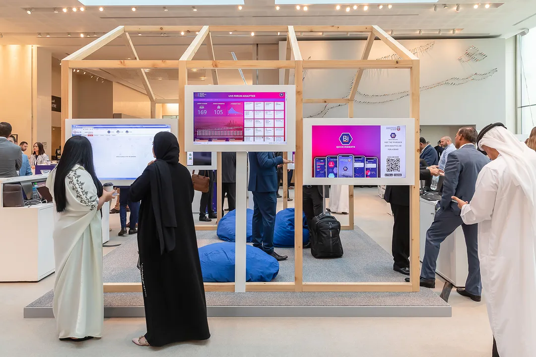 Evolution Scenic timber-framed Tourism Data Lab structure at Manarat Al Saadiyat.