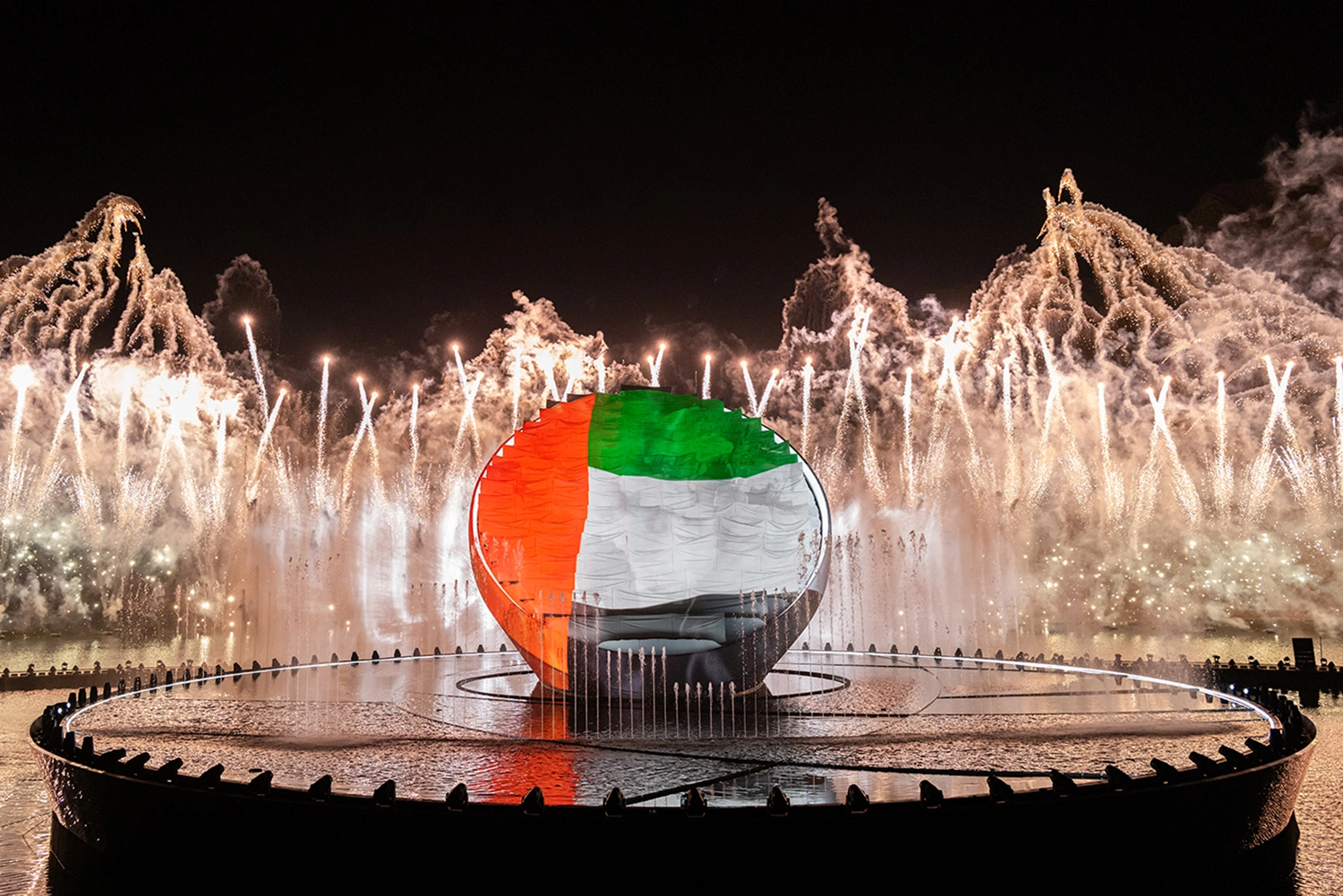 Evolution Scenic custom scenic engineering for the UAE Golden Jubilee celebration.